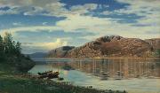 Amaldus Clarin Nielsen Fra Maurangerfjorden oil painting artist